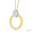Bead Pear Shape Lovebright Diamond Pendant