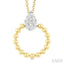 Bead Pear Shape Lovebright Diamond Pendant