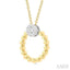 Bead Round Shape Lovebright Diamond Pendant