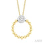 Bead Round Shape Lovebright Diamond Pendant