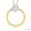 Bead Round Shape Lovebright Diamond Pendant