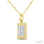Baguette Halo Diamond Fashion Pendant
