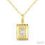 Baguette Halo Diamond Fashion Pendant