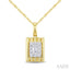 Baguette Halo Diamond Fashion Pendant