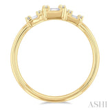 1/4 ctw Past, Present & Future Baguette and Round Cut Diamond Fusion Fashion Ring in 14K Yellow Gold