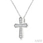 Cross Petite Diamond Fashion Pendant