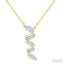 Mixed Shape Zig-Zag Diamond Fashion Pendant
