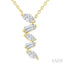 Mixed Shape Zig-Zag Diamond Fashion Pendant