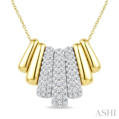 Pave-Set Diamond Fashion Pendant