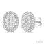 Oval Shape Halo Lovebright Essential Diamond Earrings