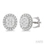 Oval Shape Halo Lovebright Essential Diamond Earrings