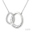Mosaic Circle Interlock Diamond Fashion Pendant