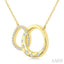 Mosaic Circle Interlock Diamond Fashion Pendant