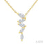 Marquise Shape Zig-Zag Diamond Fashion Pendant