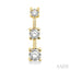 Round Shape Past Present & Future Diamond Earrings