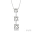 Round Shape Past Present & Future Diamond Pendant