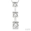 Round Shape Past Present & Future Diamond Pendant