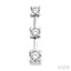 Round Shape Past Present & Future Diamond Earrings
