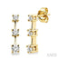 Round Shape Past Present & Future Diamond Earrings