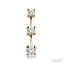 Round Shape Past Present & Future Diamond Earrings