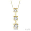 Round Shape Past Present & Future Diamond Pendant
