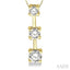 Round Shape Past Present & Future Diamond Pendant