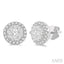 Round Shape Halo Lovebright Essential Diamond Earrings