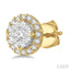 Round Shape Halo Lovebright Essential Diamond Earrings