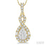 Pear Shape Halo Lovebright Diamond Pendant