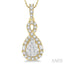 Pear Shape Halo Lovebright Diamond Pendant