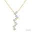 Mixed Shape Zig-Zag Diamond Fashion Pendant