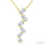 Mixed Shape Zig-Zag Diamond Fashion Pendant