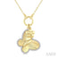 Butterfly Charm Fluted Diamond Fashion Pendant