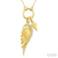 Angel Wings Charm Fluted Diamond Fashion Pendant