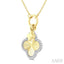 Clover Charm Fluted Diamond Fashion Pendant
