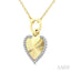 Heart Shape Charm Fluted Diamond Fashion Pendant
