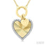 Heart Shape Charm Fluted Diamond Fashion Pendant