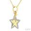 Star Charm Fluted Diamond Fashion Pendant