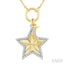 Star Charm Fluted Diamond Fashion Pendant