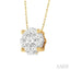 Round Shape Lovebright Essential Diamond Solitaire Pendant