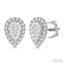 Pear Shape Halo Lovebright Essential Diamond Earrings