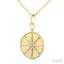 Circle Paperclip Medallion Diamond Fashion Pendant