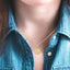 Circle Paperclip Medallion Diamond Fashion Pendant