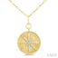 Circle Paperclip Medallion Diamond Fashion Pendant