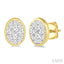 Oval Shape Bezel Set Lovebright Essential Diamond Stud Earrings