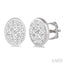 Oval Shape Bezel Set Lovebright Essential Diamond Stud Earrings