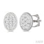Oval Shape Bezel Set Lovebright Essential Diamond Stud Earrings