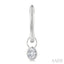 Oval Shape Bezel Set Diamond Huggie Fashion Earrings