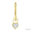 Heart Shape Bezel Set Diamond Huggie Fashion Earrings