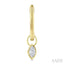 Marquise Shape Bezel Set Diamond Huggie Fashion Earrings